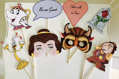 Beauty The Beast Disney Photo Booth Selfie Props Masks X8 Party Decorations Ebay