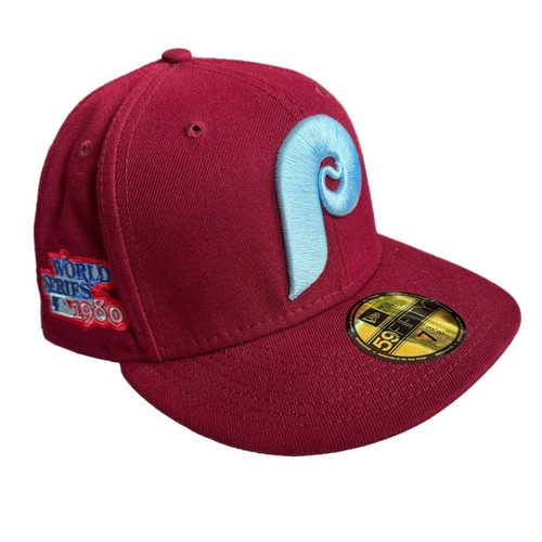 Cappello Berretto New Era 59fifty Philadelphia Phillies World Series Cloud Fitted 7 3/8 - Foto 4 di 10