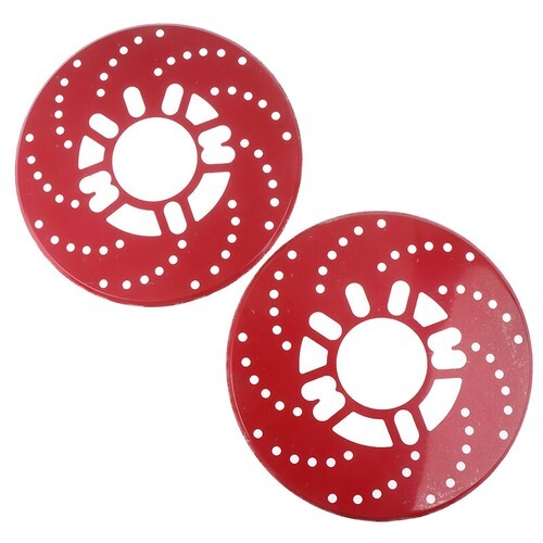 2x Aluminium Disc Brake Cover Vehicle Car Wheel Decorative Rotor Cross Drill^-va - Picture 8 of 12
