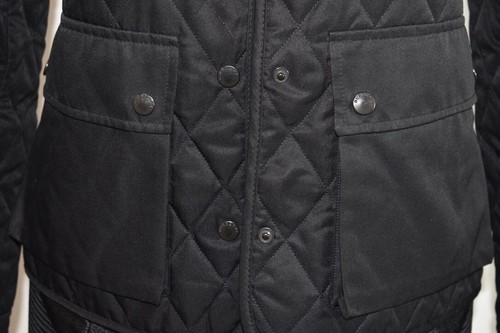 BURBERRY Black Quilted Jacket Size Small On Sale ns - Picture 9 of 14