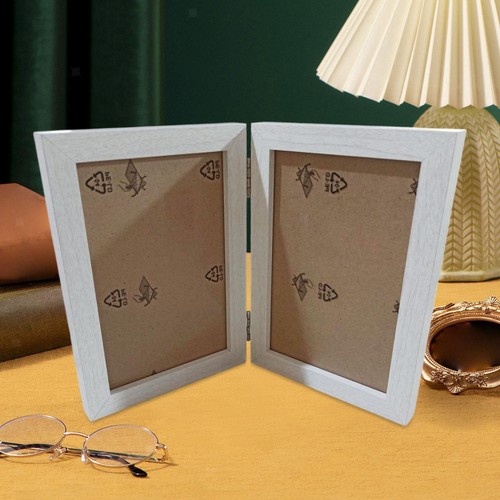 Double Picture Frame 4x6 Hinged Photo Frame for Dining Room Entrance Desktop - Picture 7 of 7