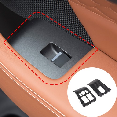 For 2013-2024 Jaguar F-TYPE Carbon ABS Door Window Switch Lift Button Frame Trim - Picture 3 of 12