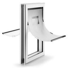 Large Aluminum Pet Dog Door Heavy Duty Lockable Magnetic Flap Screen Gate Frame