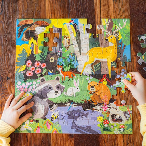 eeBoo Woodland 64 Piece Jigsaw Puzzle - Picture 4 of 4