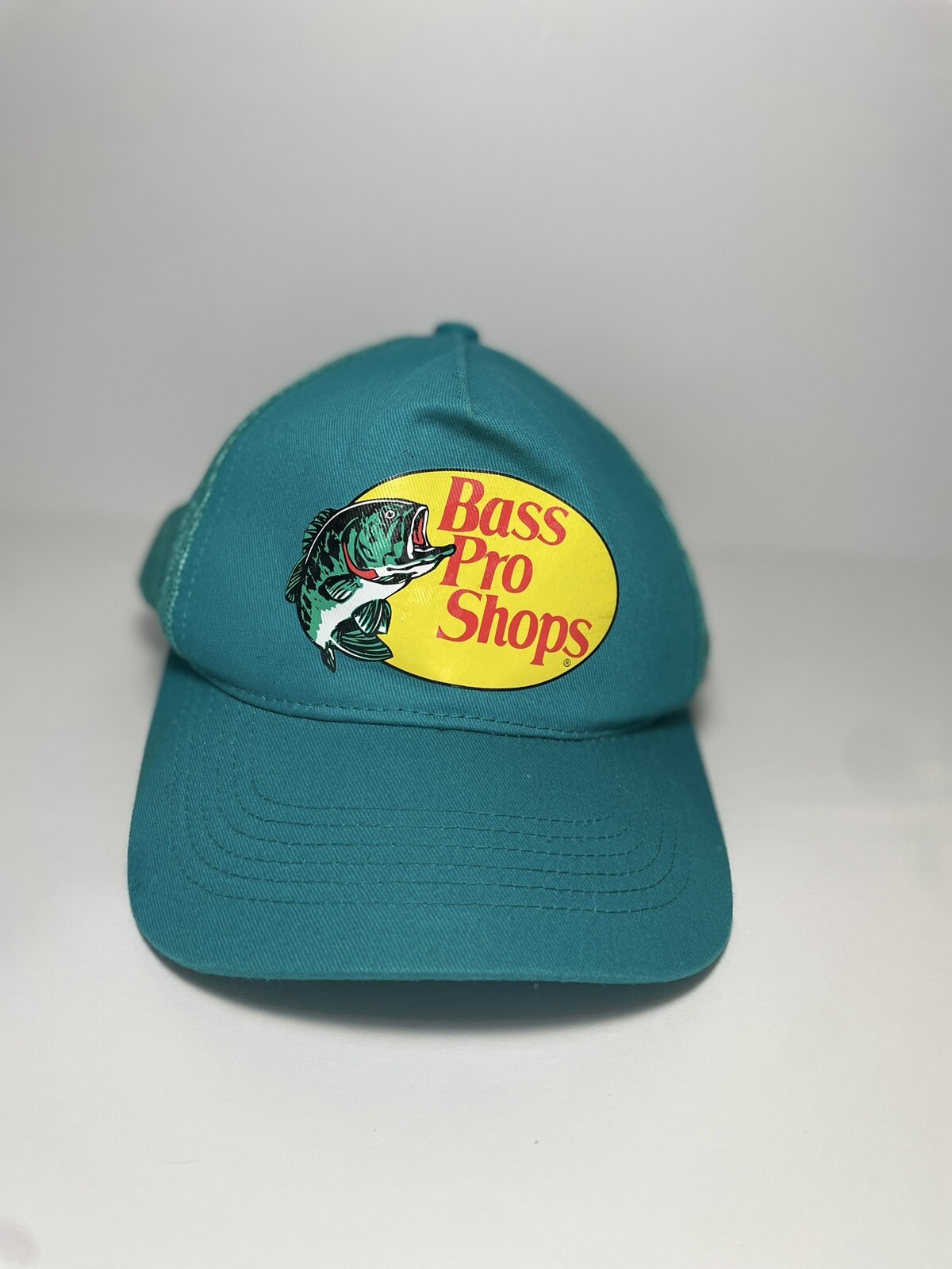 Bass Pro Shops Hat Snapback Trucker Cap Mens Teal Blue Outdoor Fishing Hunting