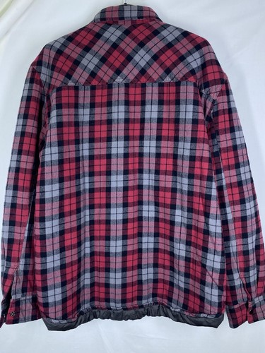 Vintage Big Mac JC Penney Jacket Mens Large Red Plaid Puffer Button Snap Flannel - Picture 8 of 11