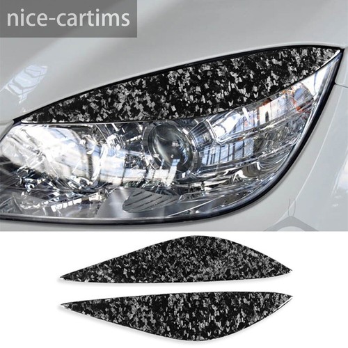 For Benz C Class W204 C180 2008-11 Headlight Eyebrow Eyelids Cover Forged Carbon
