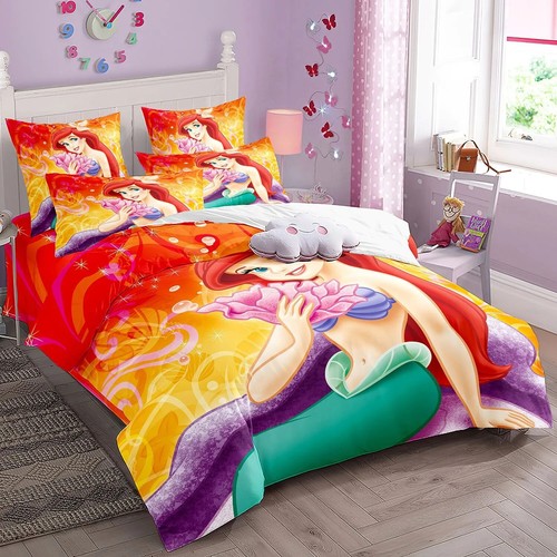 Mermaid Princess Bedding Set Bedding Set Ariel Princess Duvet Cover girl gift - Picture 12 of 27