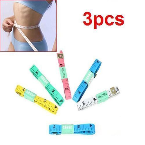 3x Messlineal Nähtuch Schneiderband Maß 60 Zoll 1,5 M zufällige Farbe - Bild 2 von 12