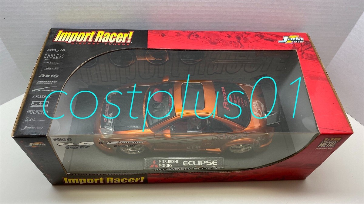 JADA IMPORT RACER MITSUBISHI ECLIPSE COPPER/ORANGE 1:18 EXTRA