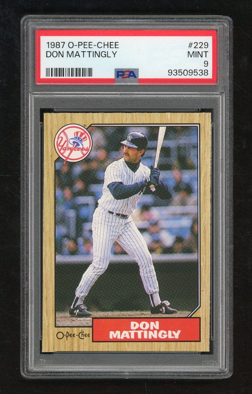 1987 O-Pee-Chee Don Mattingly #229 PSA 9