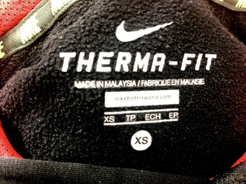 Nike Youth Size XS Red And Black Hooded Pullover Sweatshirt Therma-Fit - Picture 3 of 4