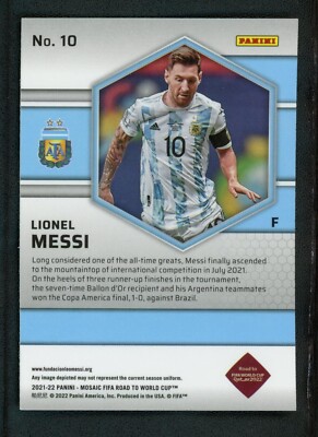 2021-22 LIONEL MESSI PANINI MOSAIC FIFA ROAD TO WORLD CUP | eBay