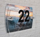 Personalised House Gate Sign Acrylic Plaque Office Shop Door Number Name Plate