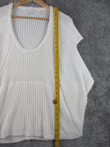 Witchery Jumper Pullover M/L Short Sleeve Round Neck Knitted White Wool - Photo 8/12