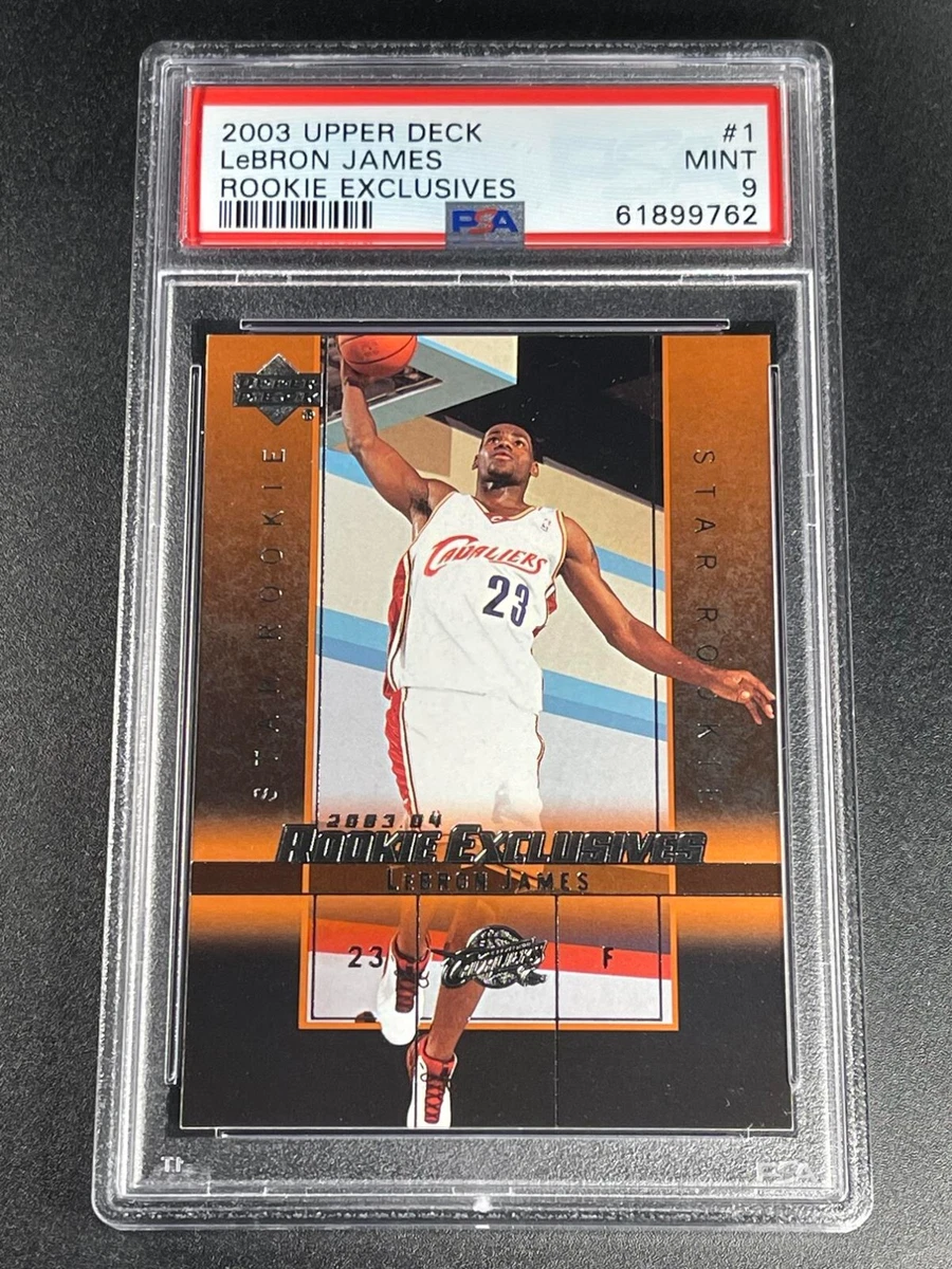 LEBRON JAMES 2003 UPPER DECK ROOKIE EXCLUSIVES PSA 9 ALL-TIME