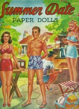 VINTAGE UNCUT 1948 SUMMER DATE PAPER DOLLS~PRETTY #1 TOP REPRODUCTION ~#1 SELLER