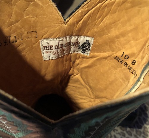 Old Gringo Boots Womens 9 1/2 B Blk W/ Green Embroidery  Western - Picture 8 of 9