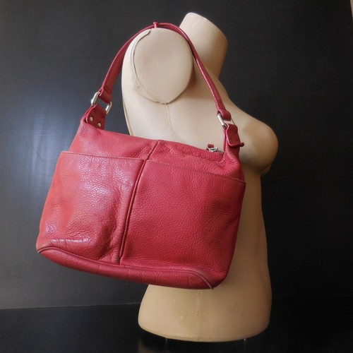 N23.213 Shoulder Bag Shoulder Red Leather Coccinelle Leather Goods Woman Fashion - Picture 2 of 24