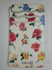 NEW- Bando Adhesive  Card/ ID Holder with 3 Slots, Coming Up Roses 