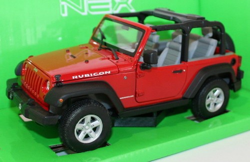 Welly NEX 1/24 Scale 22489W - 2007 Jeep Wrangler - Red - Open Top - Picture 5 of 12