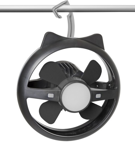 Ventilador de viaje recargable LED litera luz nocturna tienda cámper tablero ventilador portátil - Imagen 5 de 8