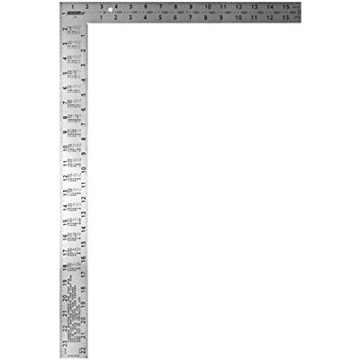 Johnson Level CS9 16''x24'' Carpenter Framing Square Bonded Numbers & Graduations