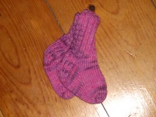 4" Sole Handknit Merino Wool Baby Socks