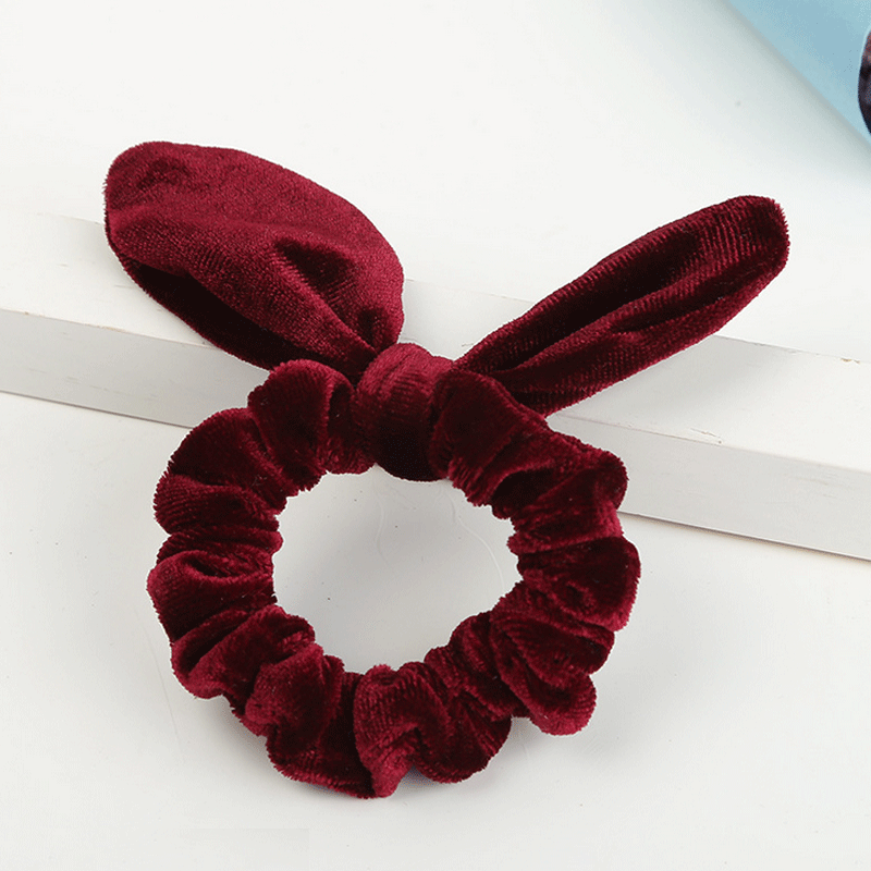 Boho Rabbit Floral Scrunchies Rope Hair Scarf Streamers Hair Ponytail Band B9S8
