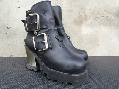 90s Y2K ChristianDADA ストラップ ブーツ leather 90s Y2K ChristianDADA ストラップ ブーツ leather