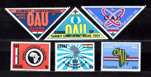 GHANA #227-232 MH SUMMIT CONFERENCE OF ORGANIZATION FOR AFRICAN UNITY