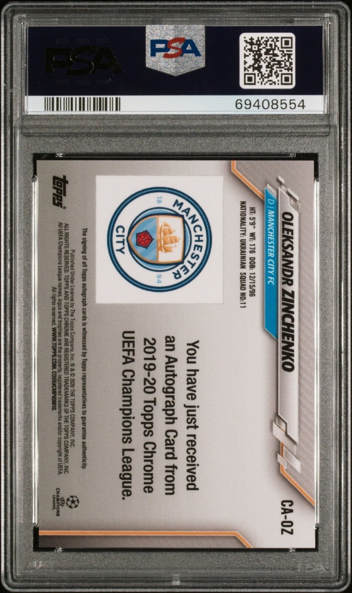 Oleksandr Zinchenko 2019 Topps Chrome UCL Autograph #CA-OZ