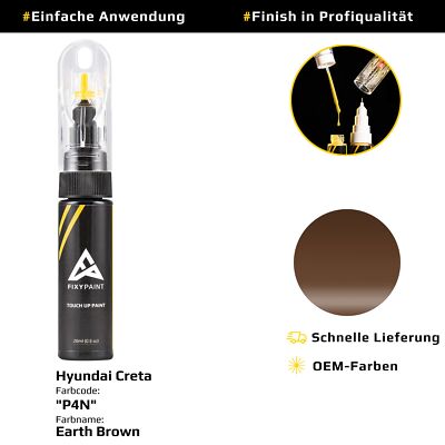 Touch Up Paint Pen For Hyundai Creta Code: P4N Earth Brown