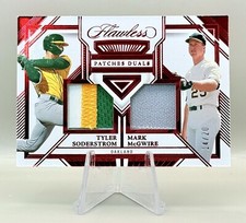 2023 Flawless Baseball Mark McGwire & Tyler Soderstrom Dual Patch Red #14/20 A’s