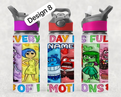Botella Personajes Inside Out Personalizada con Nombre Cumpleaños Regalo Navidad 3d - Imagen 9 de 10