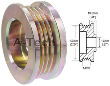 Alternator 4 Groove Pulley for Chevrolet GMC 17ID 57OD 12SI CS130 Delco 