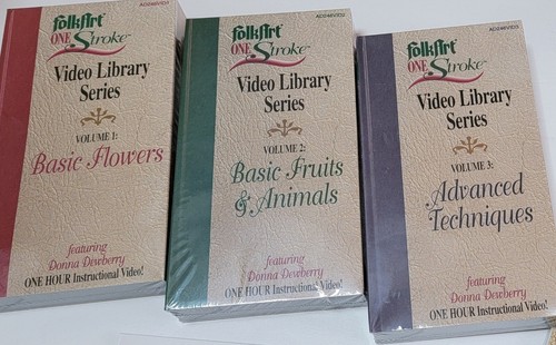Donna Dewberry~Folk Art~One Stroke~VHS Video Library Painting Series~10 pcs set - Picture 3 of 8