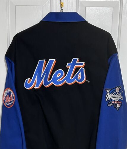 VTG New York NY Mets JH Design Snap Button Jacket 2000 World Series Mens XXL 2XL - Picture 2 of 20