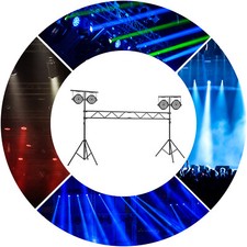 9.84FT Portable DJ Lighting Truss / Stand with T-Bar Trussing Stage System Metal