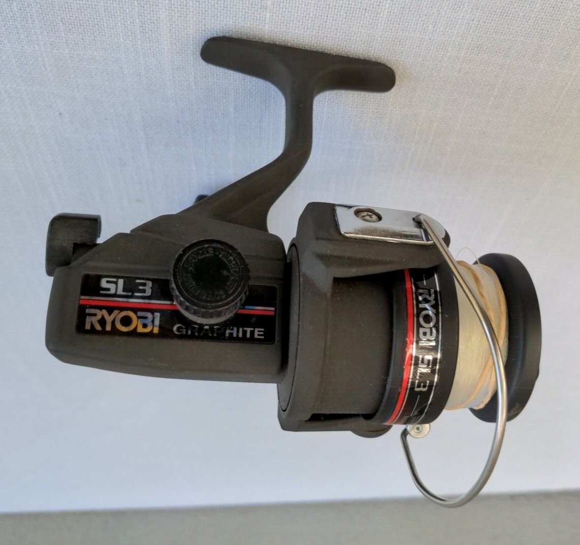 Vintage Ryobi SL3 Graphite Fishing Spinning Reel Convertible