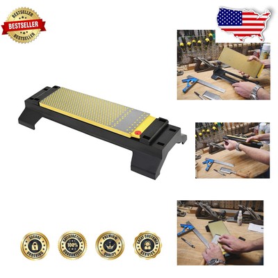 Diamond Sharpening System: 8-Inch Extra-Wide Whetstone with Base for All Tools