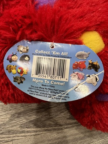 Pillow Pets Firey Dragon Red Stuffed Animal Plush Toy Tags - Picture 11 of 11