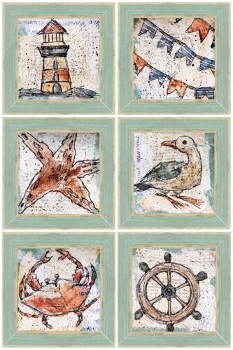 Framed Watercolor painting Original Miniature Art Set Framed Miniature Painting
