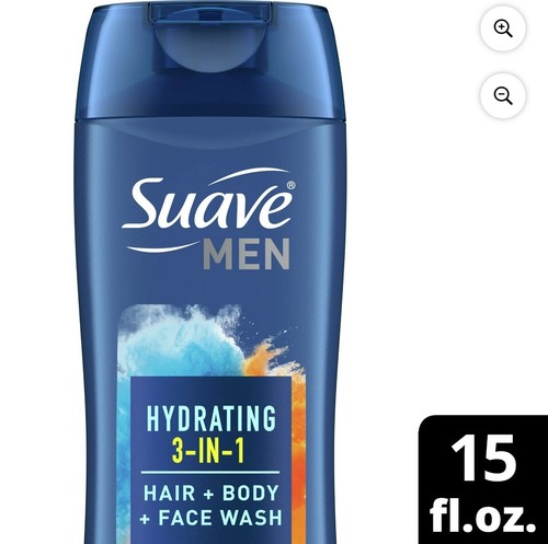 Suave HERREN feuchtigkeitsspendendes 3 in 1 & 2 in 1 Haar + Körper + Gesichtswasser 15 Unzen KOSTENLOSER VERSAND - Bild 1 von 8