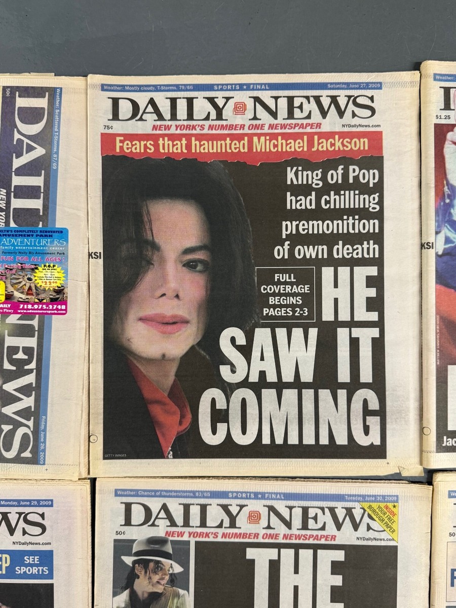 絶版　マイケル　ジャクソン　2009新聞 Michael Jackson New York Post June 26, 2009 King of Pop Dead