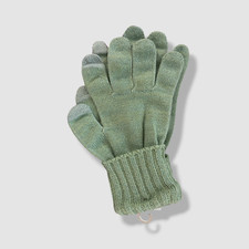 Style  Co Women's Green Solid Shine Tech-Tip Gloves