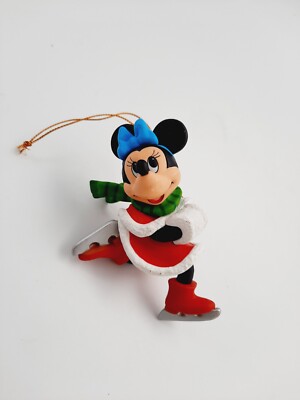 Grolier Disney Minnie Mouse Ice Skating Christmas Ornament