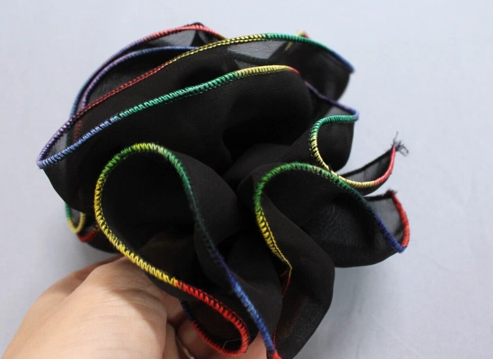 VTG ASSORTED Lot 5 80s/90s OVERSIZED Chiffon Silk FRENCH HAIR CLIP BOWS BARRETTE - Image 3 of 4