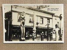 Postcard RPPC Wrangell AK Alaska Bear Totem Store Vintage Real Photo PC