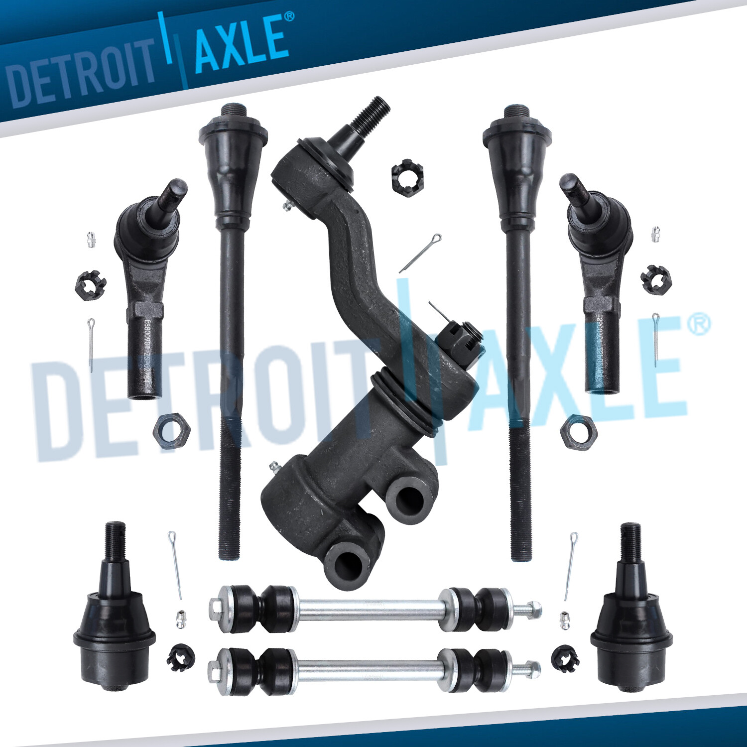 Front Tie Rods Idler Arm Kit for 2011-19 Chevy Silverado GMC Sierra 2500 3500 HD